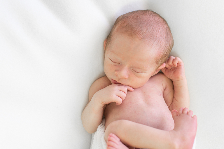 10-day-old newborn baby boy portrait