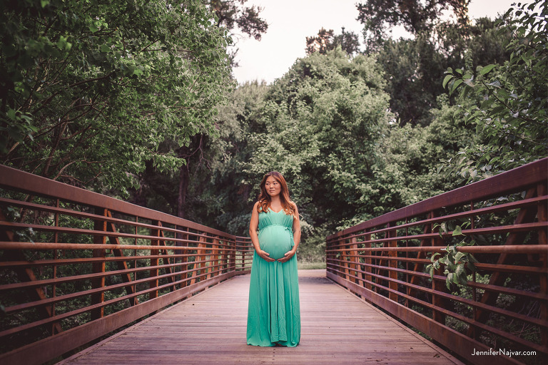Maternity Portrait on a Bridge