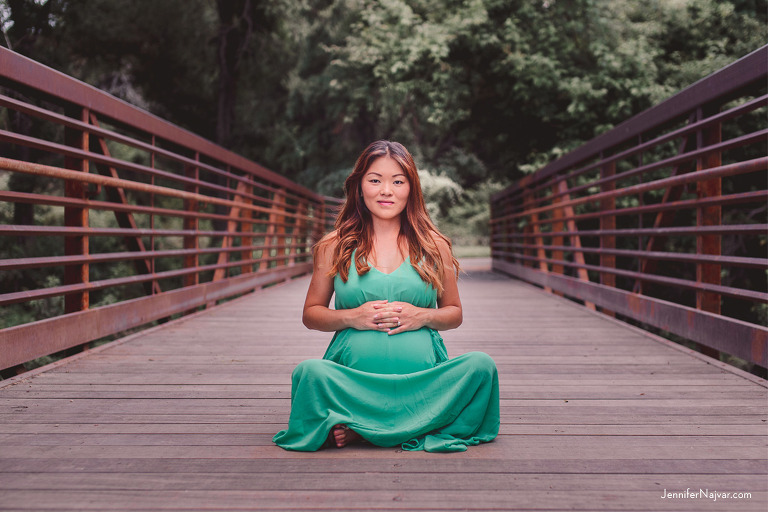 Austin maternity photo shoot on  a bridge