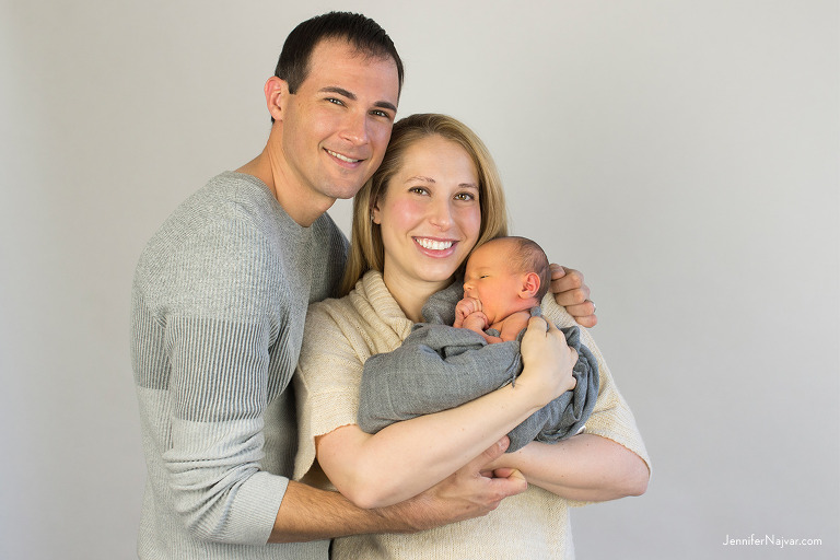 Studio newborn family photo