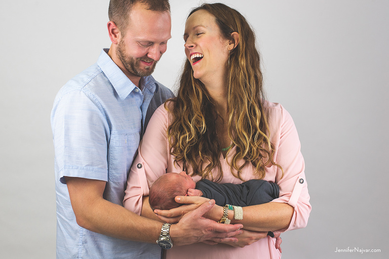 Candid Family Photo with Newborn 