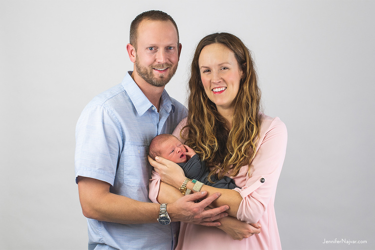 Mom and Dad with Newborn Baby