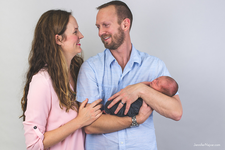 Family Portrait with Newborn Baby Boy