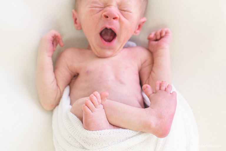Newborn Baby Yawn