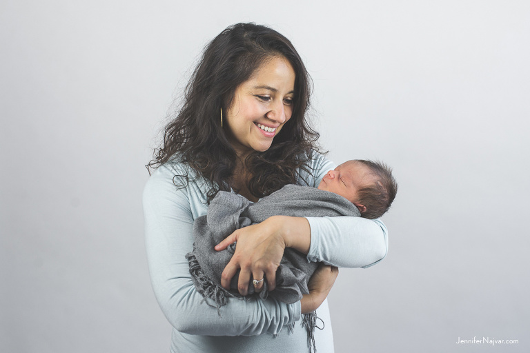 mother holding baby boy