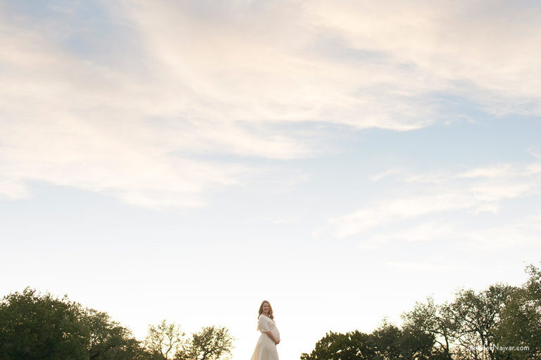 sunset maternity photo Austin